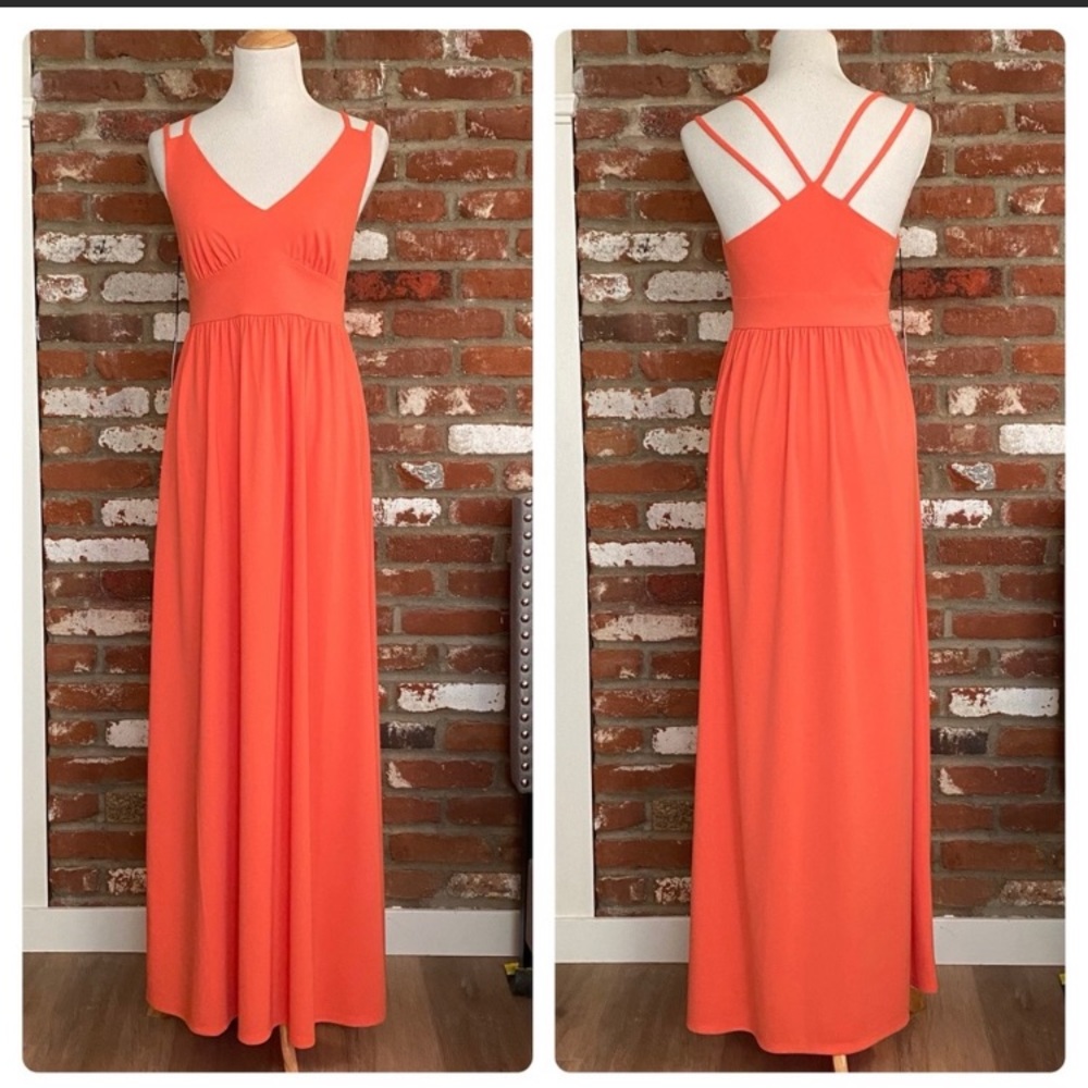 Susana Monaco Maxi Dress Orange size medium NWT